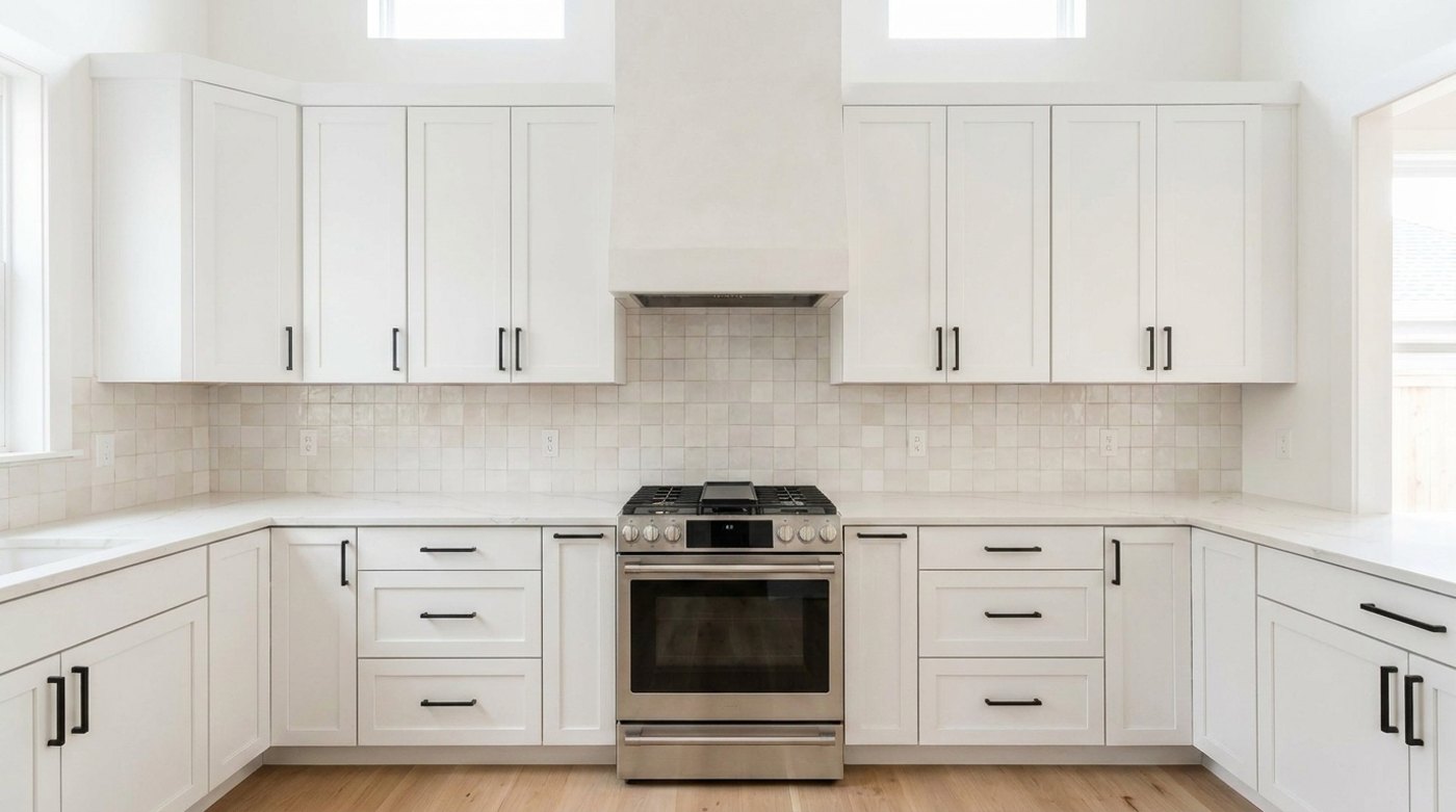 All white shaker kitchen